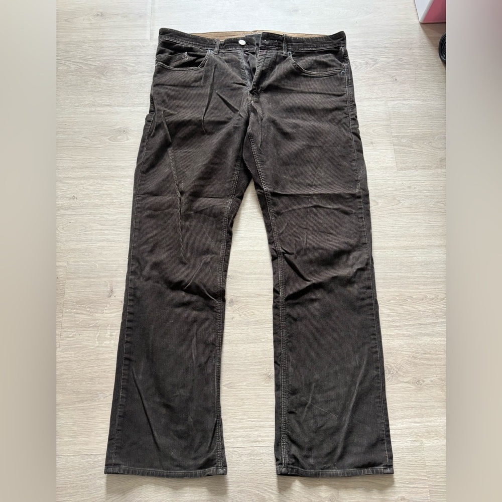 Men’s Banana Republic Corduroy Brown Pants Straight Fit Sz 32 x 30